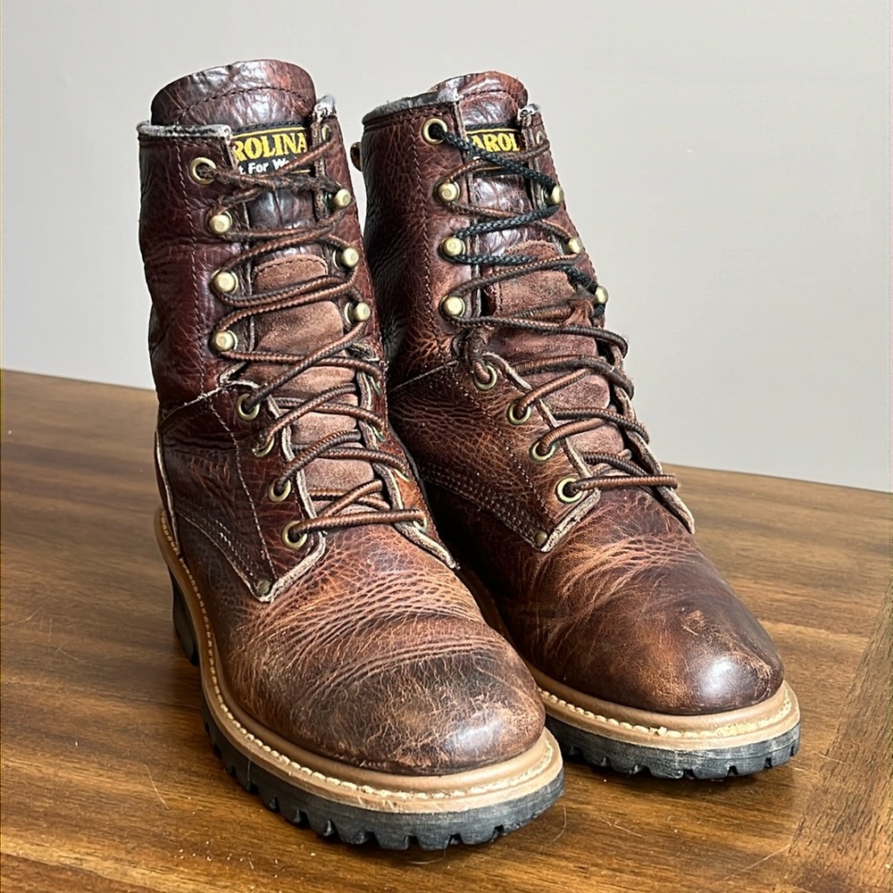 Carolina Women's Brown Lace Up Boots - Picture 2 of 16